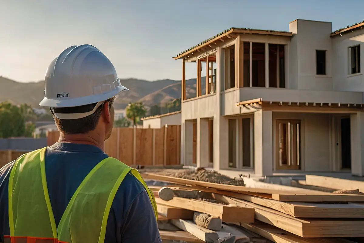 Construção residencial em andamento